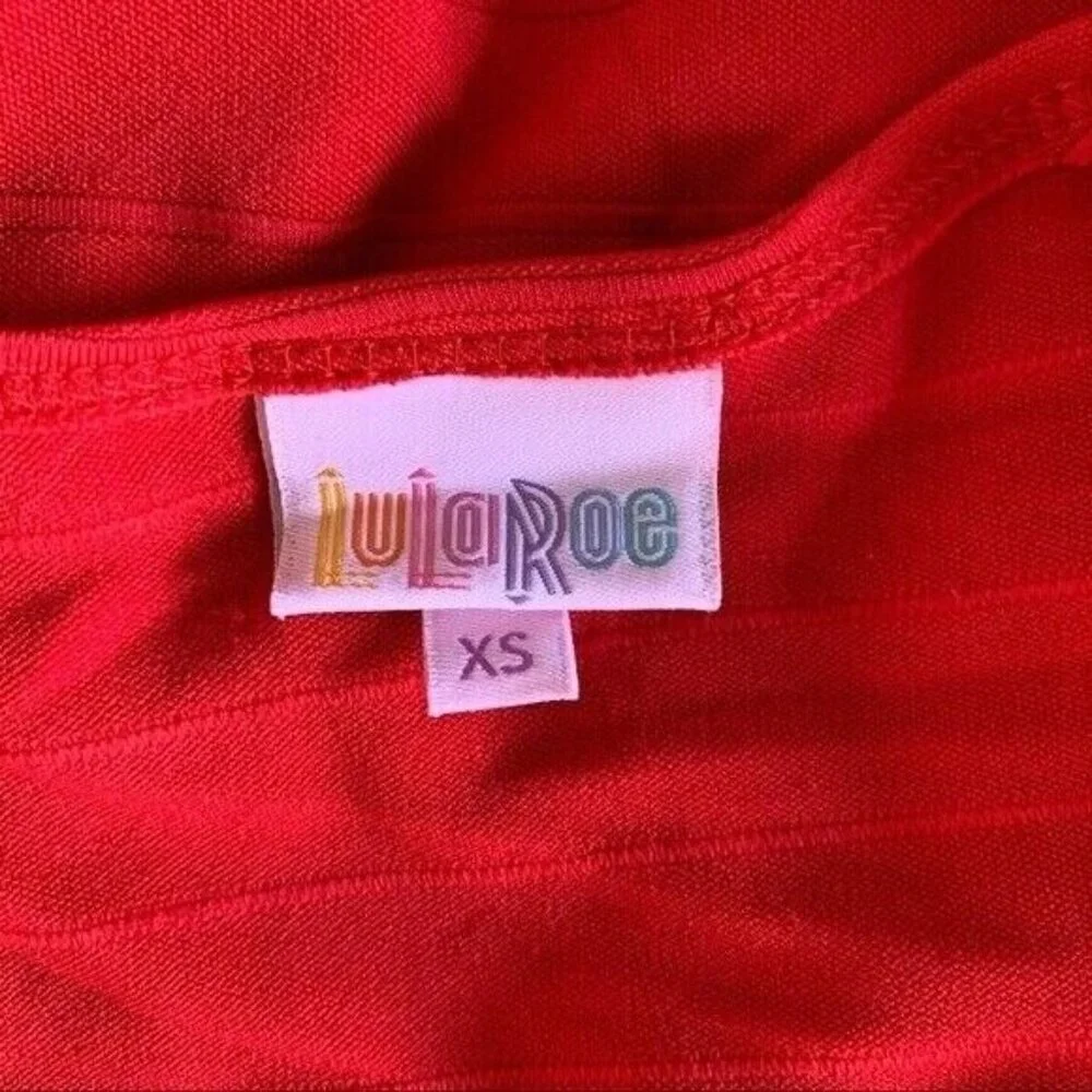 Lularoe Cardigan XS Red Sleeveless Duster Boho Festival Layering Chic‎